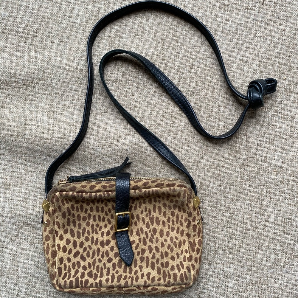 Clare V cheetah mini sac clare Vivier